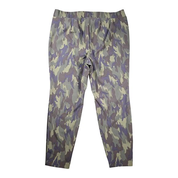 Lane Bryant Plus Size 16 Camo High Rise Pull On Slim Ankle Pants Stretch Nylon - Picture 3 of 12